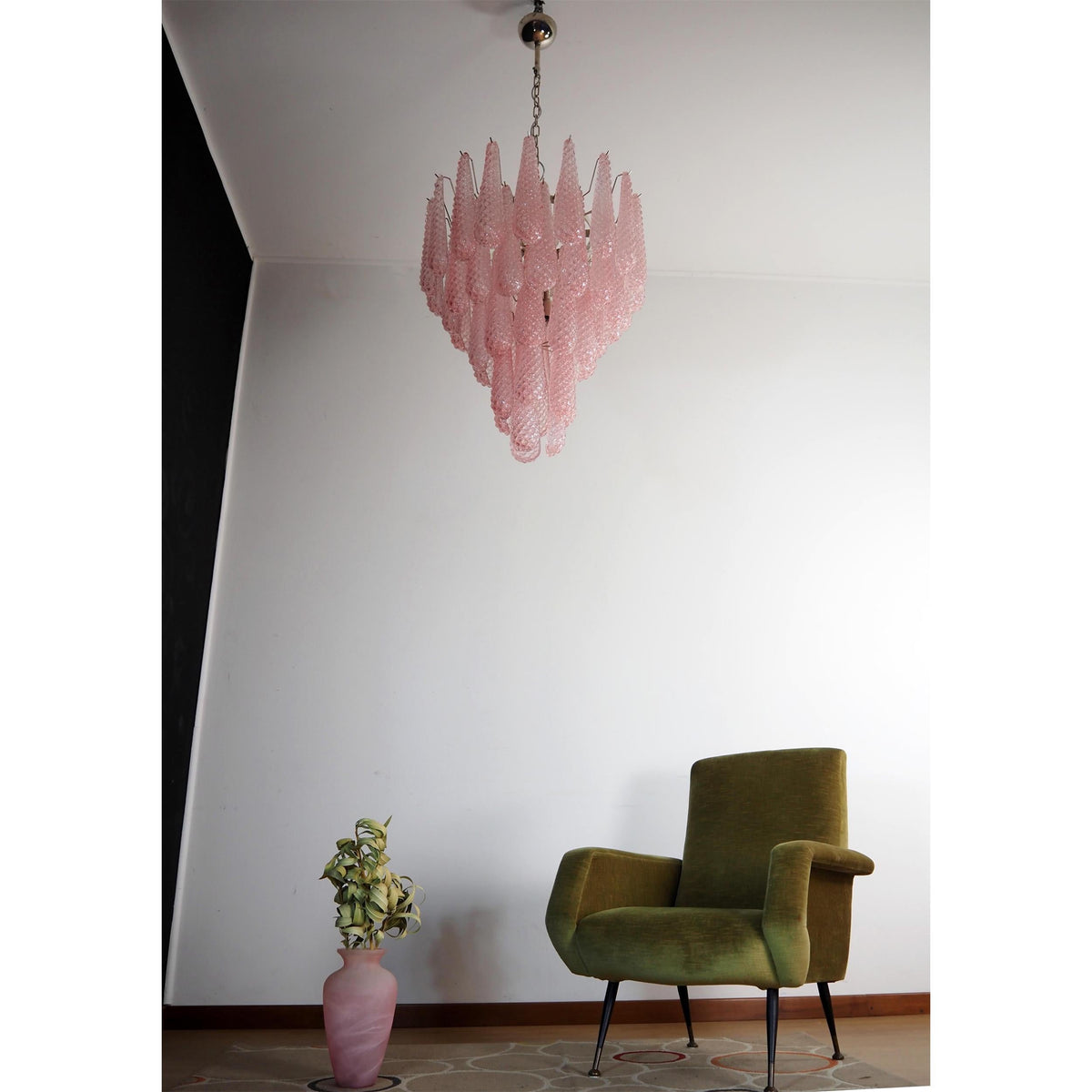 Inset Lustre Goutte Murano Métal Verre Premium