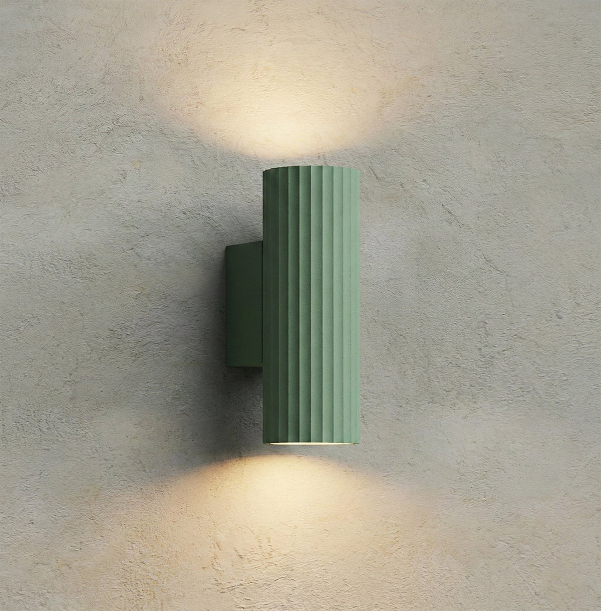 Dunbar Minimalist Wall Light in green finish.