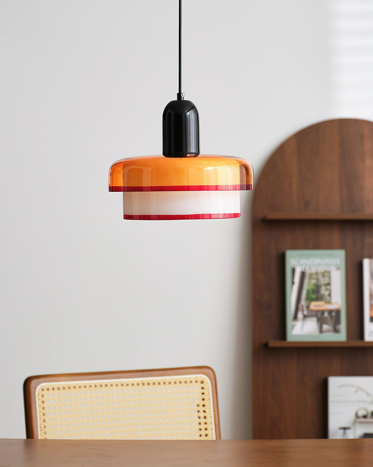 Side profile of the Ebern Pendant Light against a neutral background.