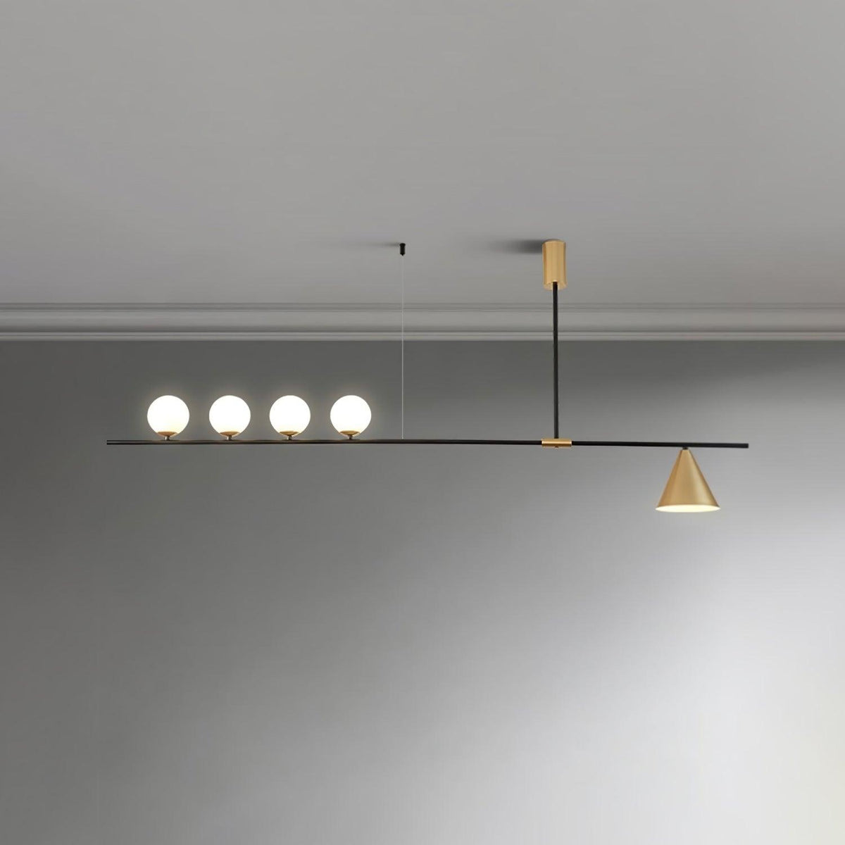 Orlilia Suspension Dorée Contemporaine