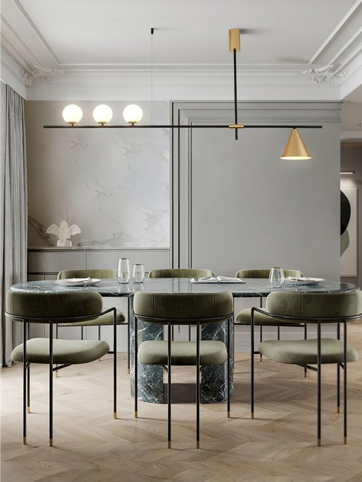 Orlilia Suspension Dorée Contemporaine