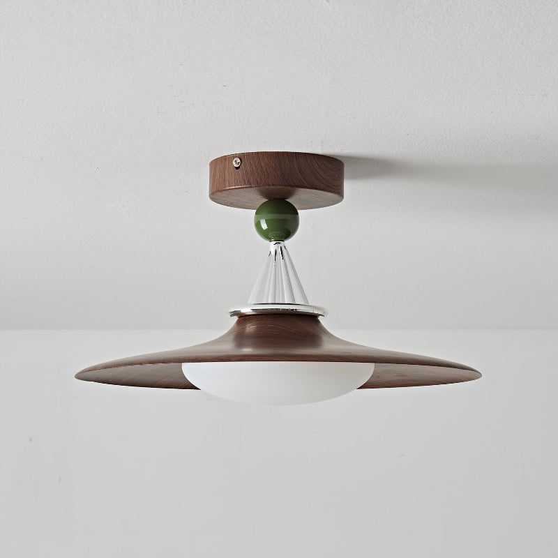 Close-up of the Eden Ceiling Light's metal and resin construction.