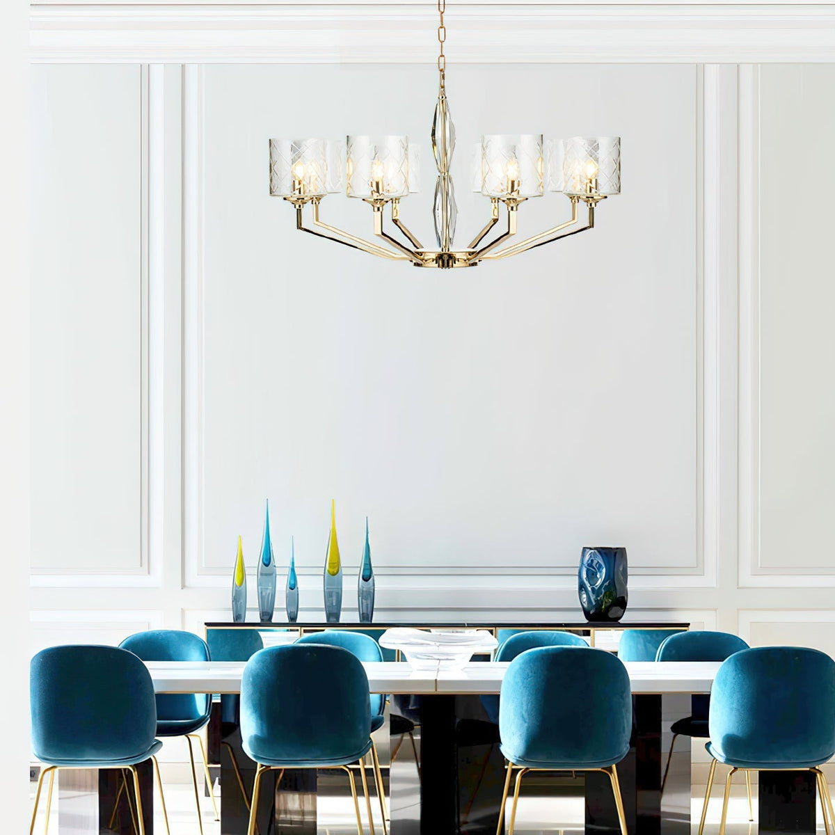 Dew Lustre Laiton Verre Luxe Postmoderne