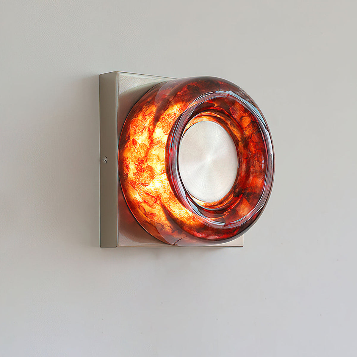 Top-down view of the Eisner Red Wall Sconce.