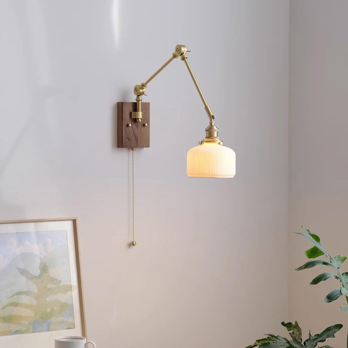 Vetra Vintage Adjustable Swing Arm Wall Lamp-Neutral Decor