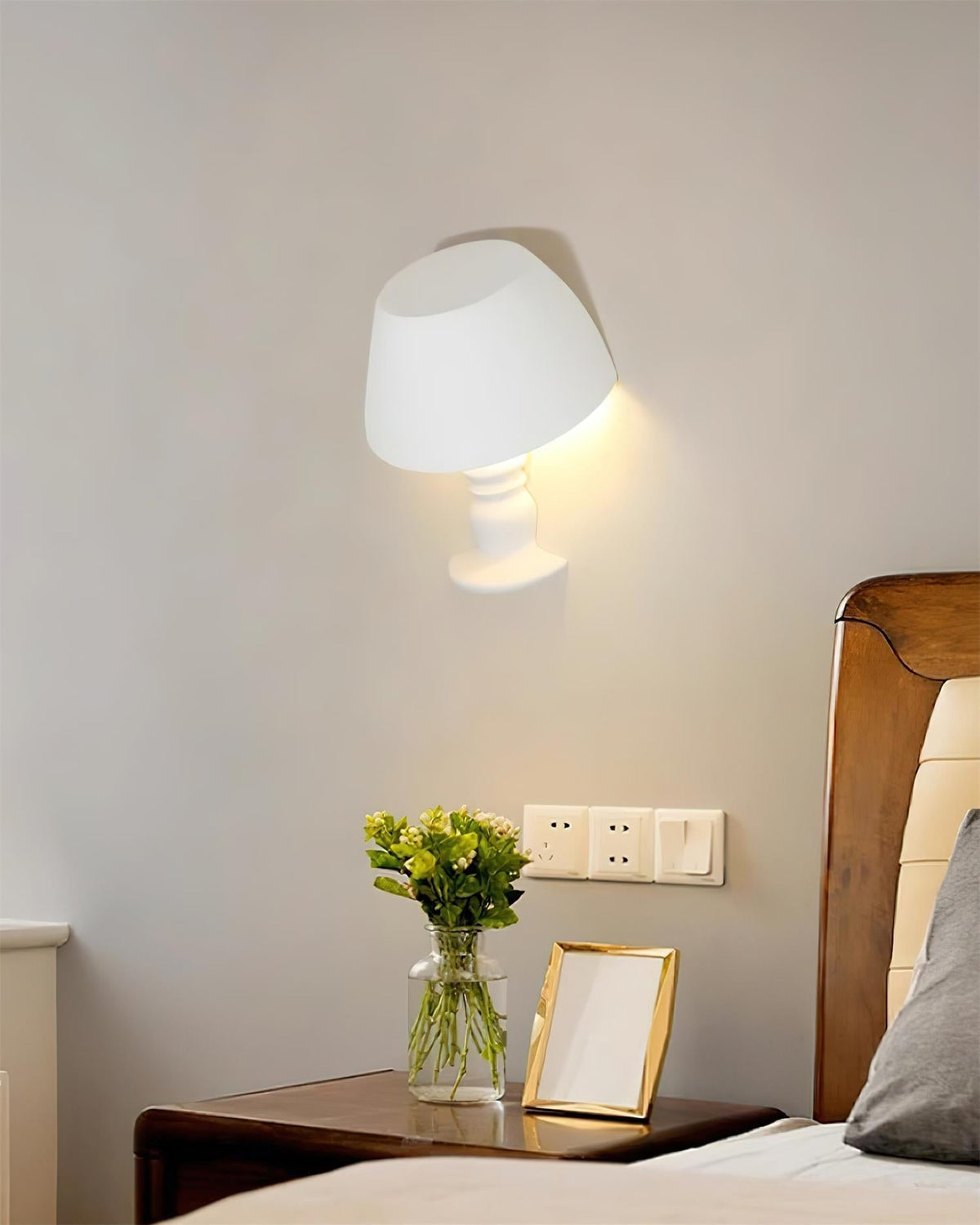Wall Light Sculptural Plaster Form Uplighting Ambient Minimalist-Neutral Decor