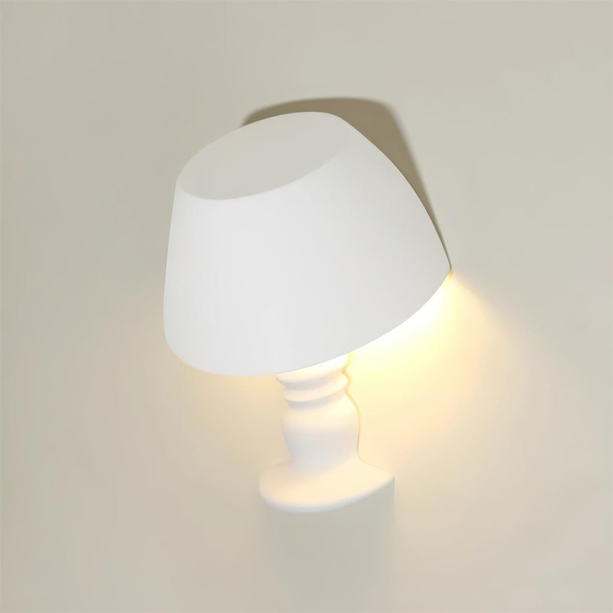 Wall Light Sculptural Plaster Form Uplighting Ambient Minimalist-Neutral Decor
