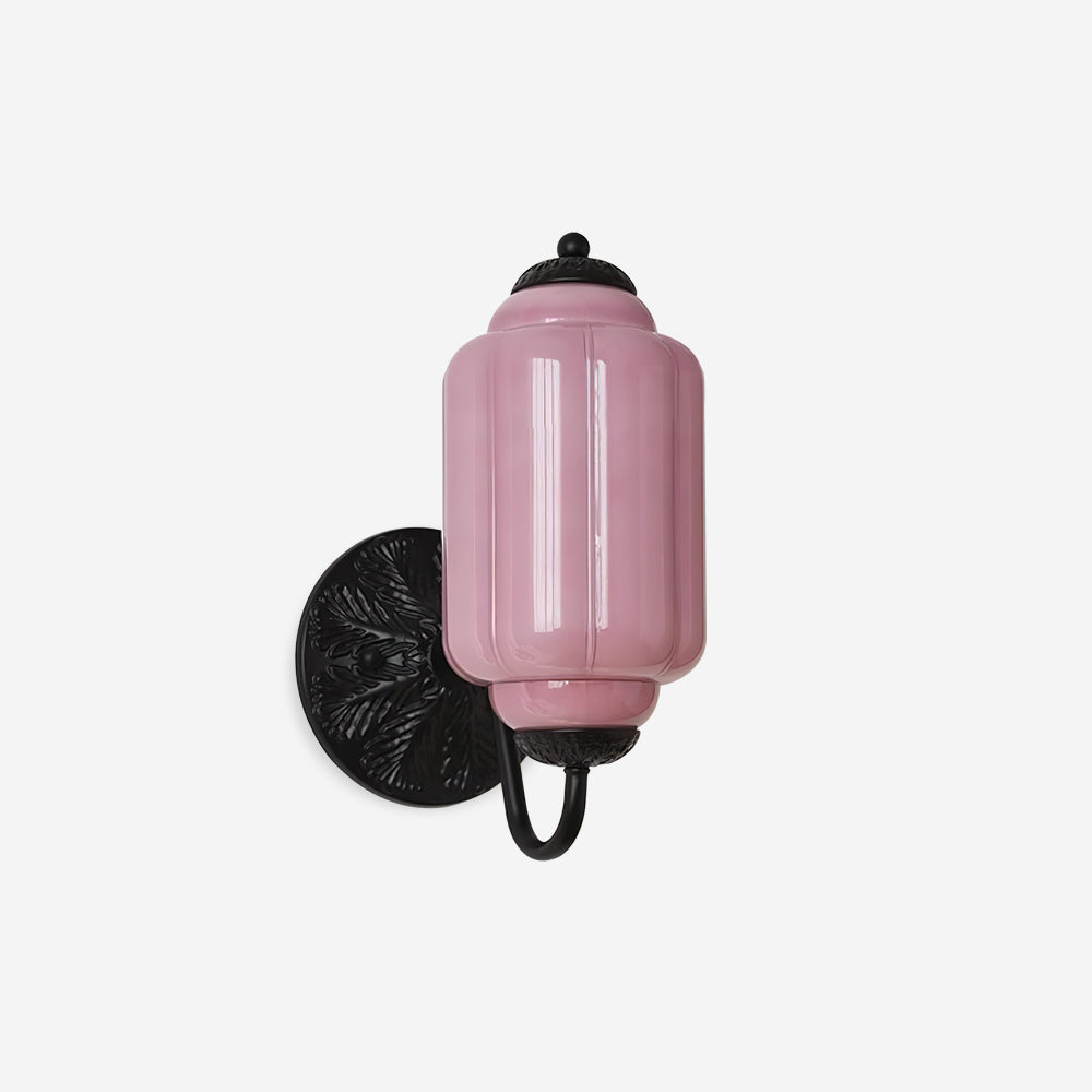 Melvane Vintage Pink Glass Wall Sconce-Neutral Decor