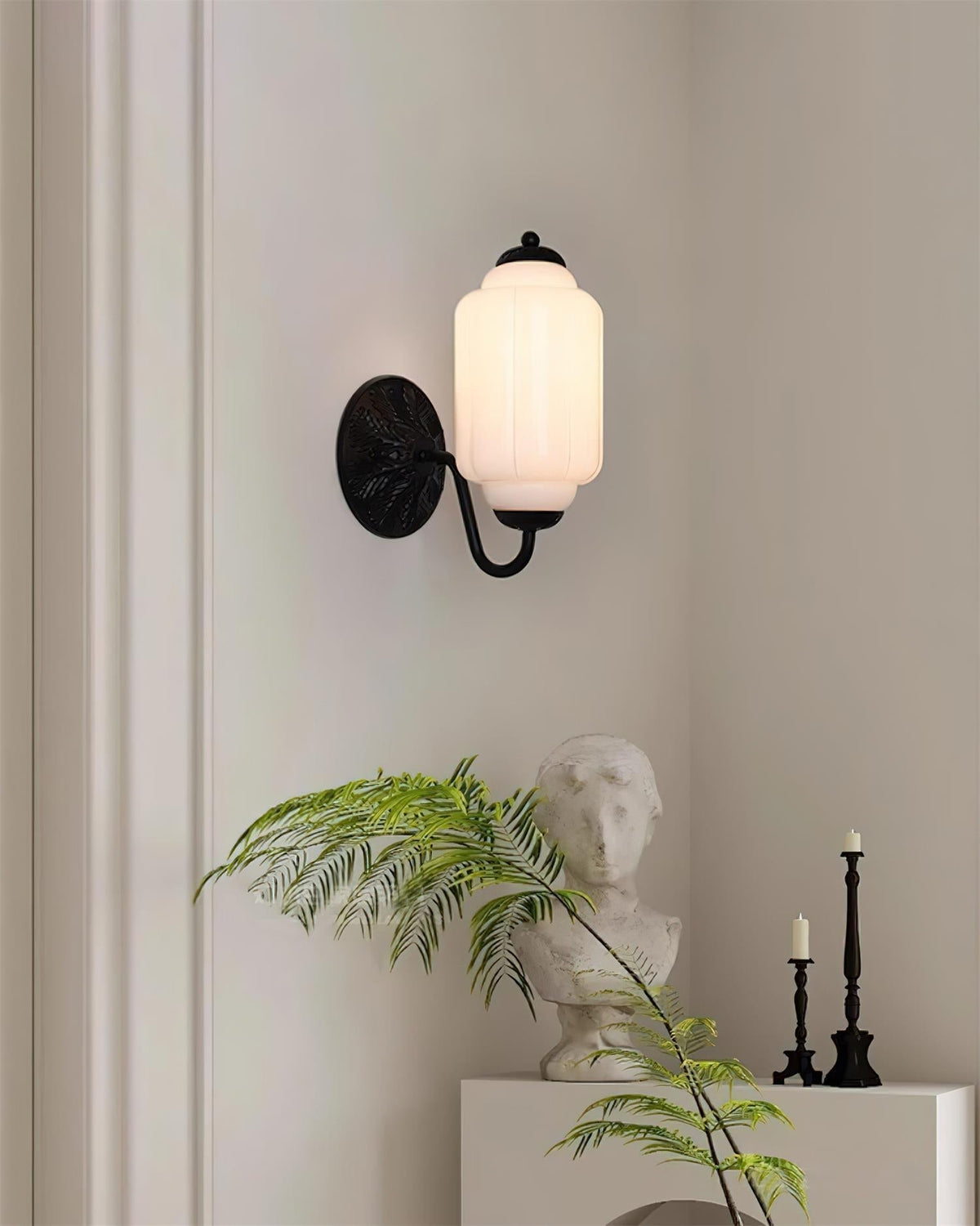Melvane Vintage Pink Glass Wall Sconce-Neutral Decor