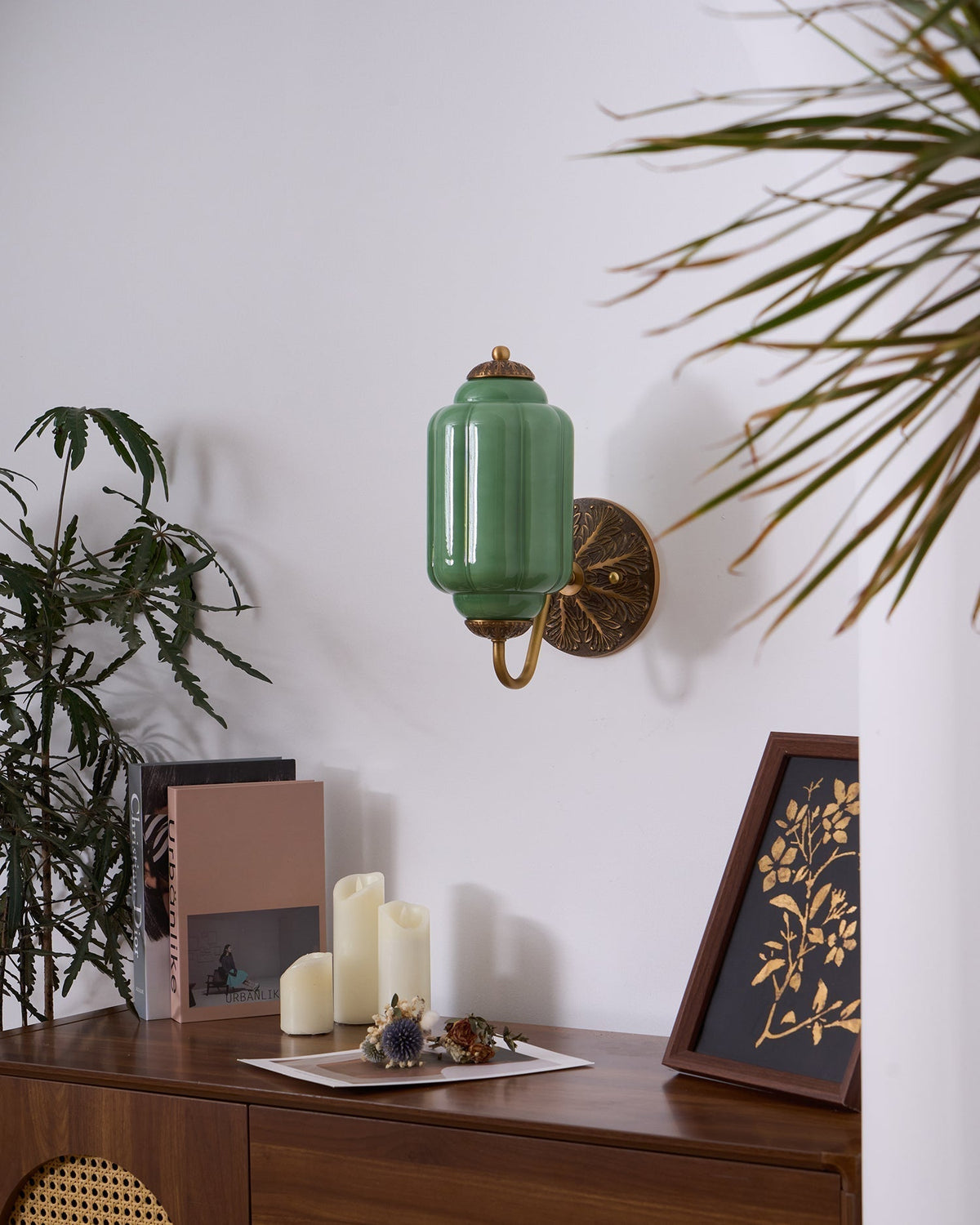 Melvane Vintage Pink Glass Wall Sconce-Neutral Decor