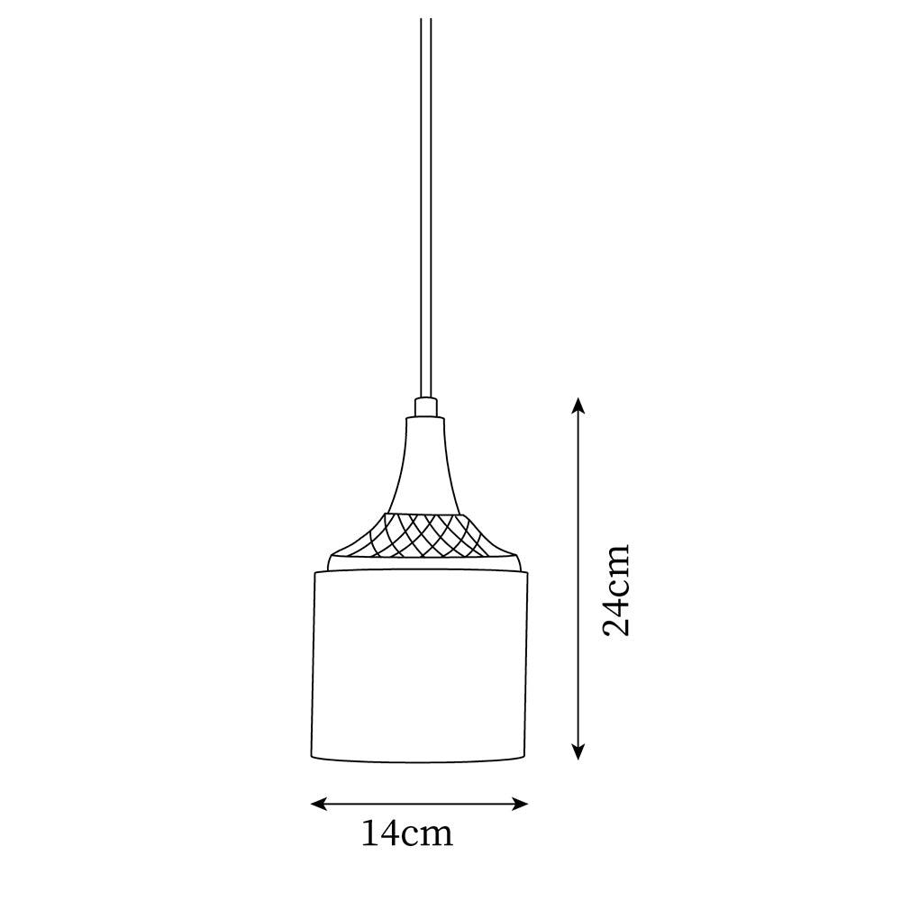 Pendant Lamp White Glass Shade Brown Vintage-Neutral Decor