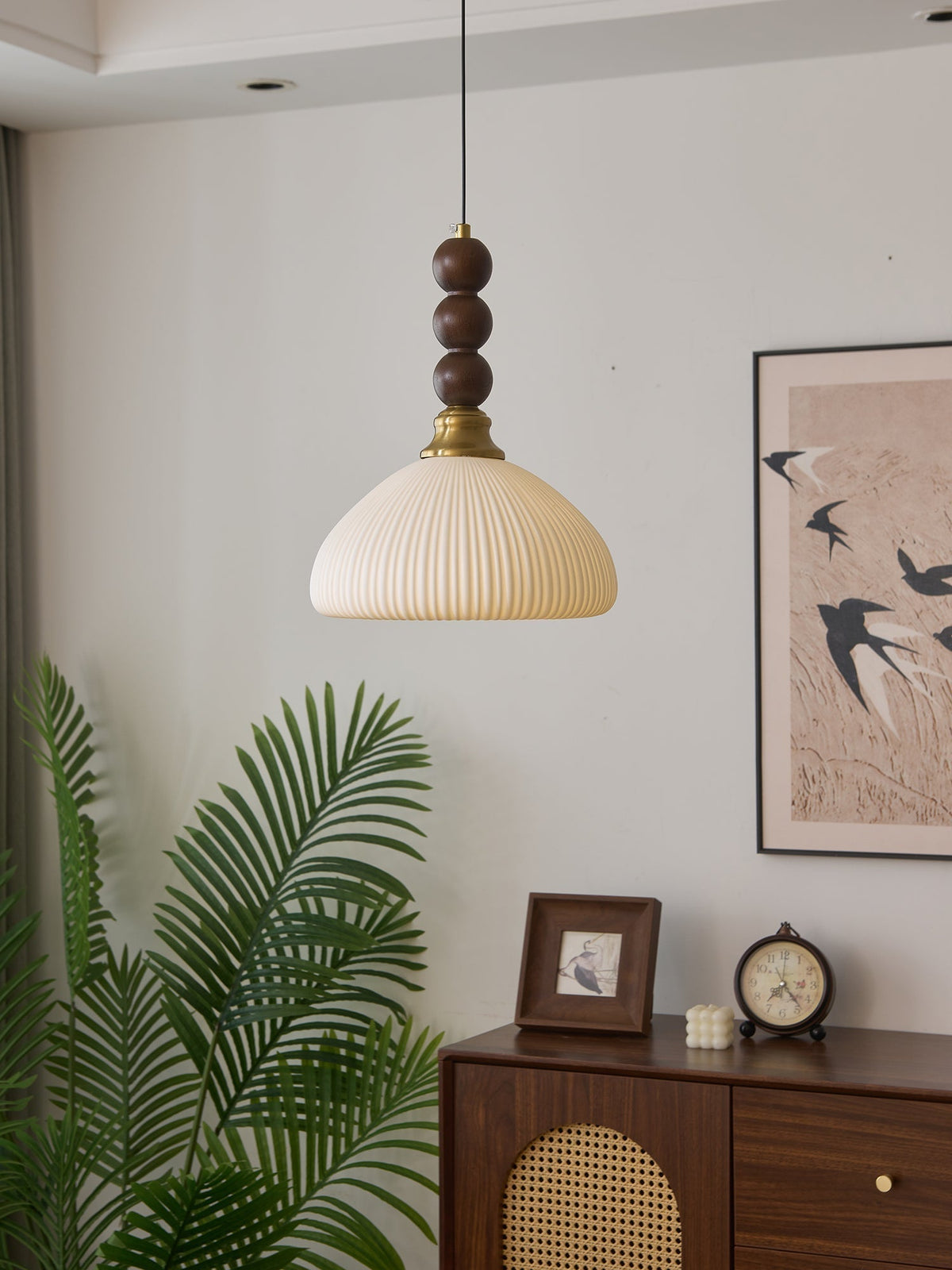 Kelloris Suspension en Tissu Vintage et Bois