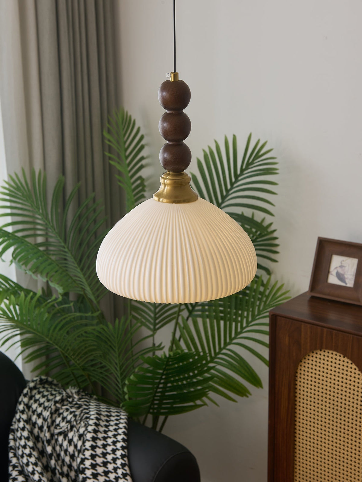 Kelloris Suspension en Tissu Vintage et Bois