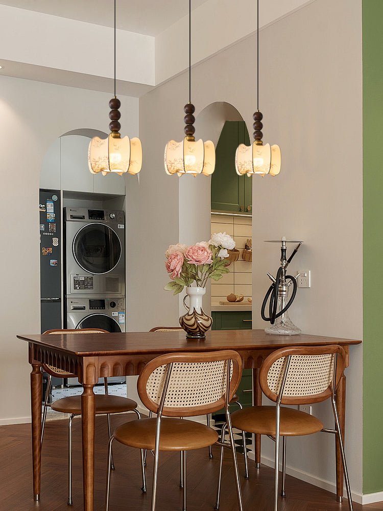 Kelloris Suspension en Tissu Vintage et Bois