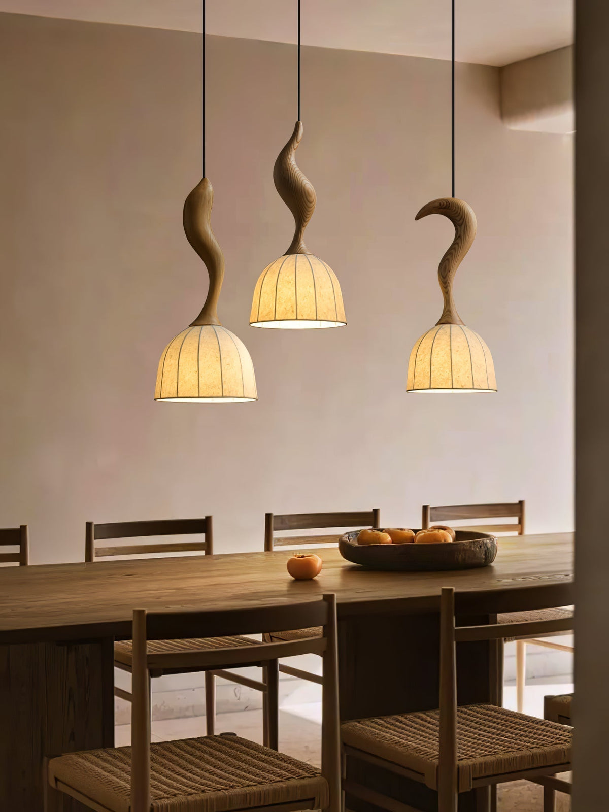 Colire Créativité Tordu Bois Suspension Lumière