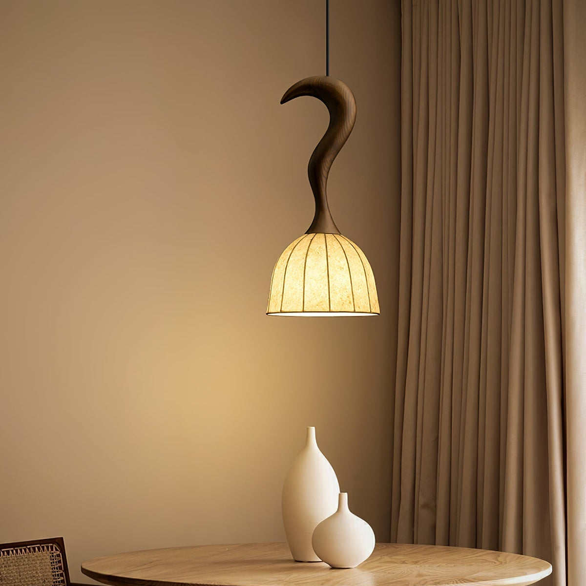 Colire Créativité Tordu Bois Suspension Lumière