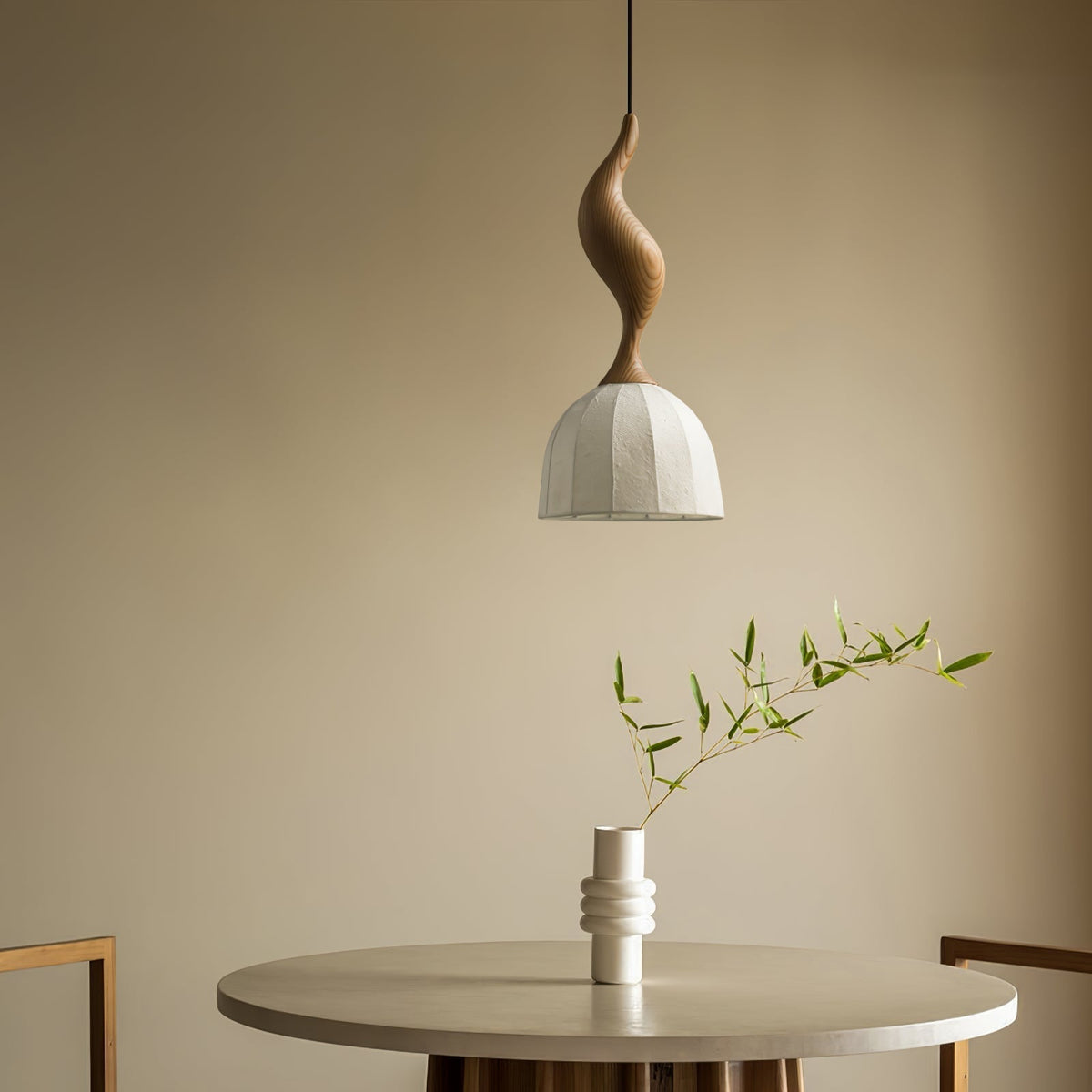 Colire Créativité Tordu Bois Suspension Lumière