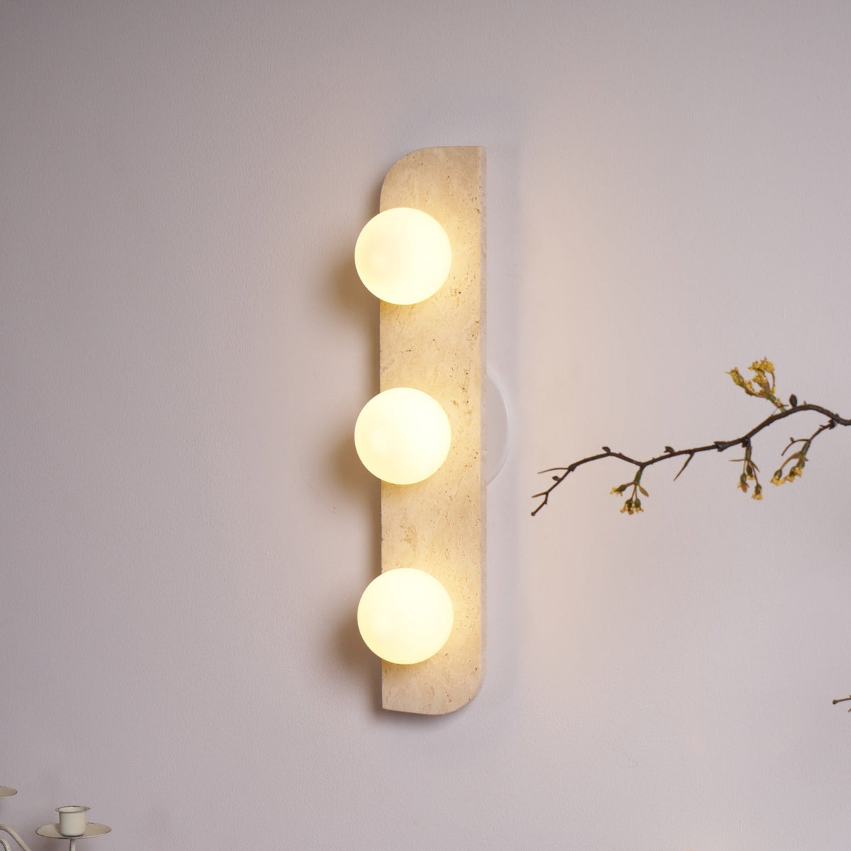 Alsilis Applique Murale Minimaliste en Travertin