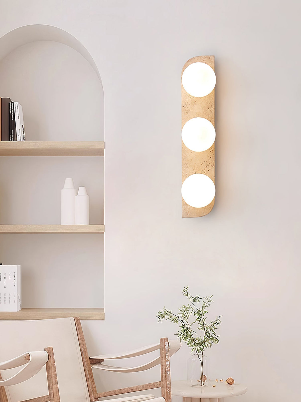 Alsilis Applique Murale Minimaliste en Travertin