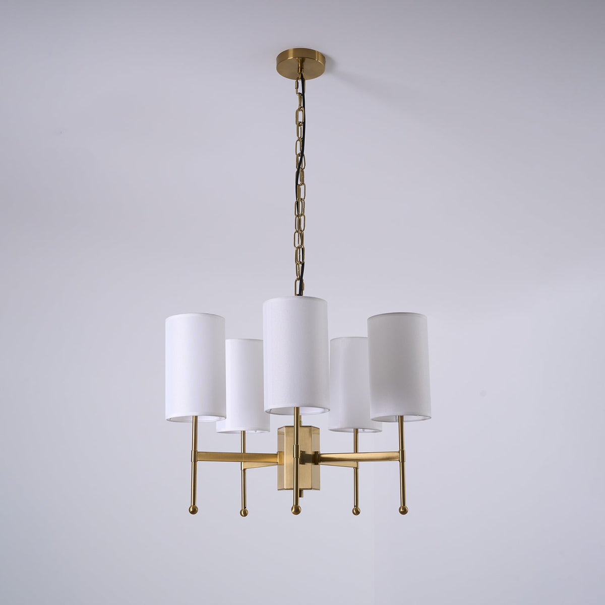 Wilivia Lustre en Tissu Vintage en Laiton