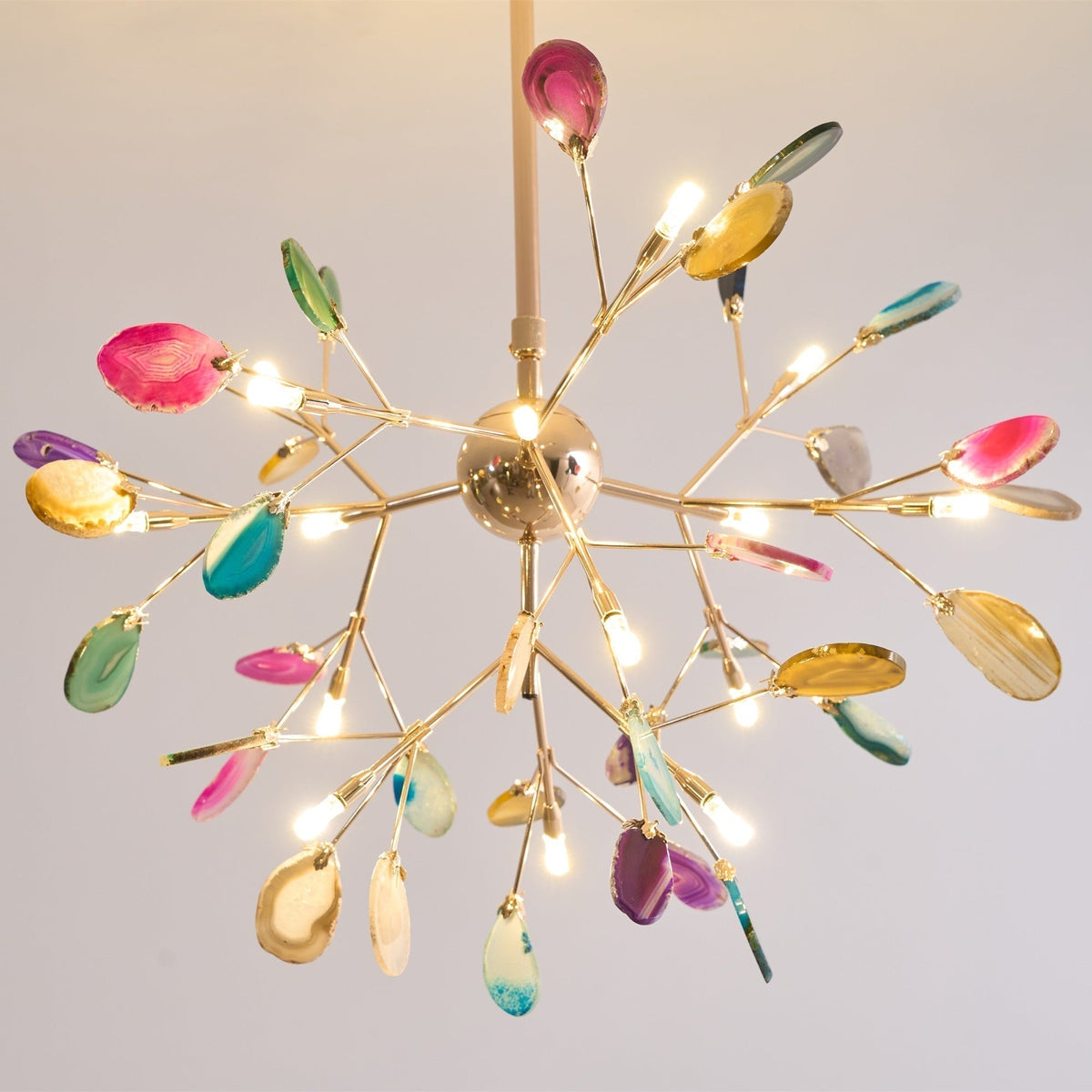 Agate Lustre à Branches Multicolores