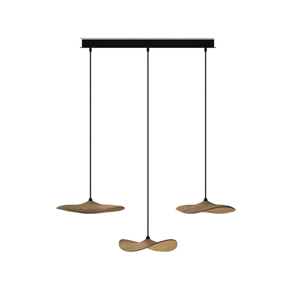 Saluna Lustre Bois Feuille Vide Minimaliste
