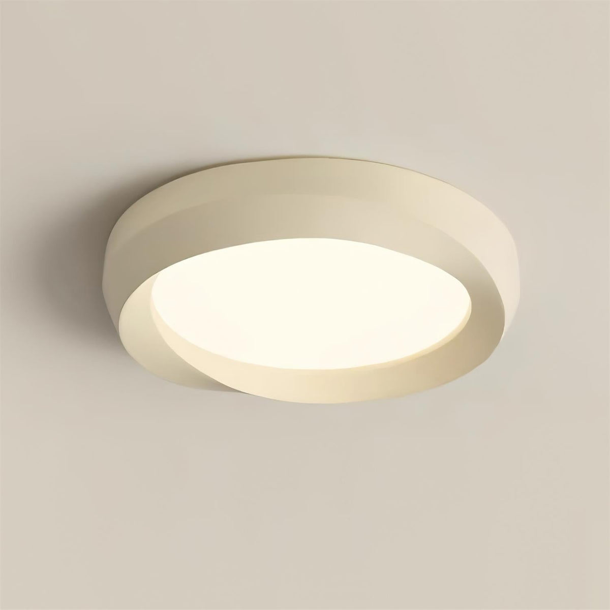 Elin Ceiling Lamp Resin with Soft Curved Frame in Neutral Tones-Neutral Decor