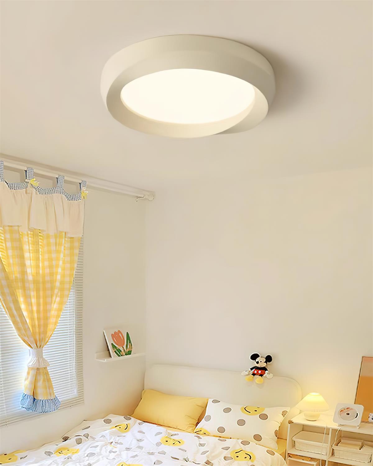 Elin Ceiling Lamp Resin with Soft Curved Frame in Neutral Tones-Neutral Decor