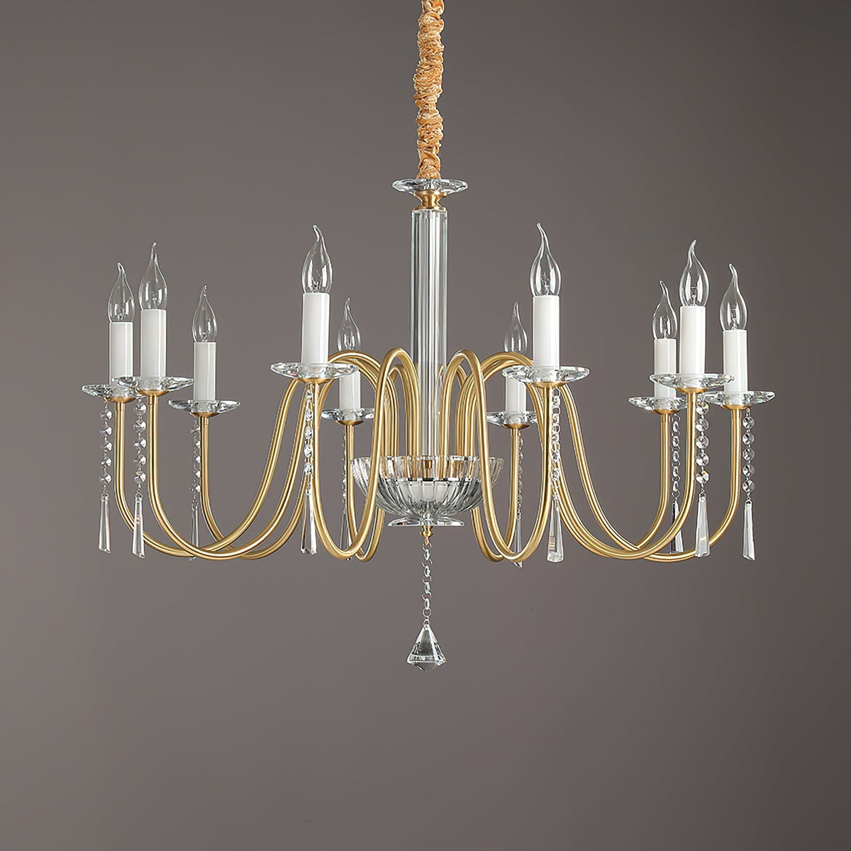 Ilphaara Lustre Laiton Cristal Luxe Postmoderne Salon