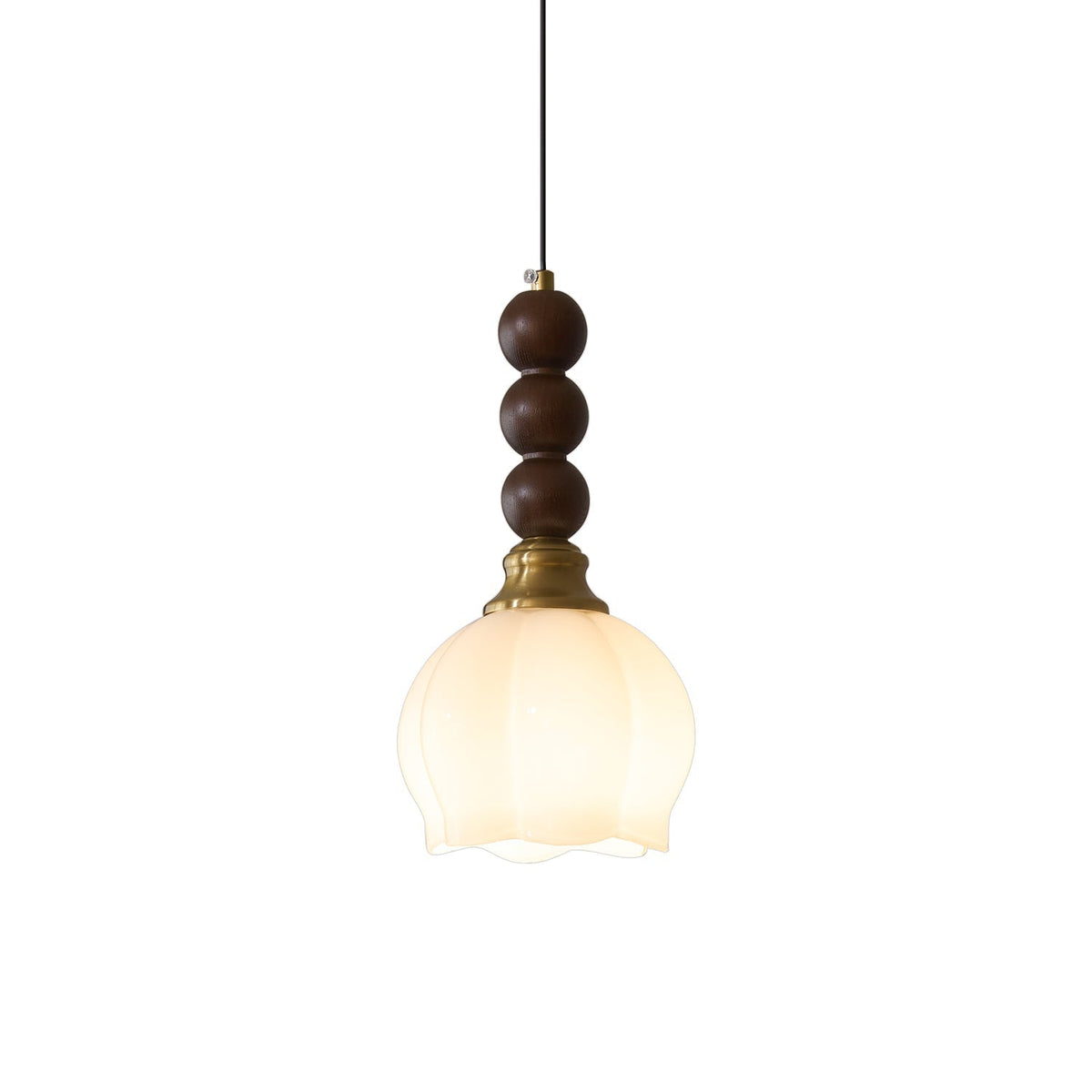 Vothaila Suspension en Verre Vintage et Bois
