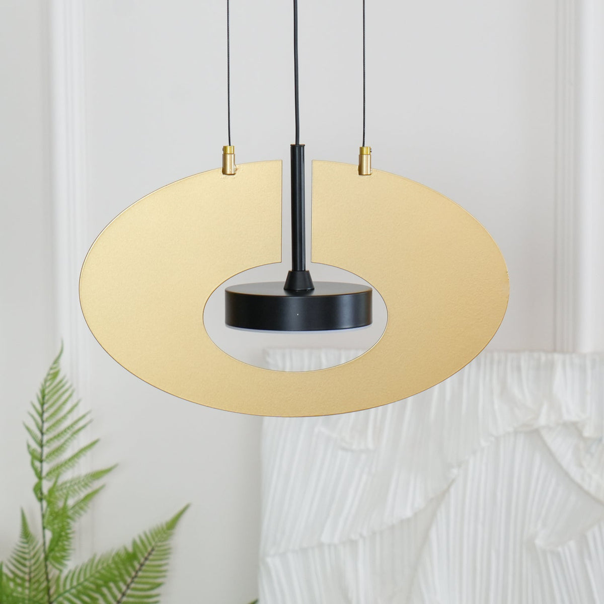 Lioresa Lampe suspendue ovale à anneau géométrique