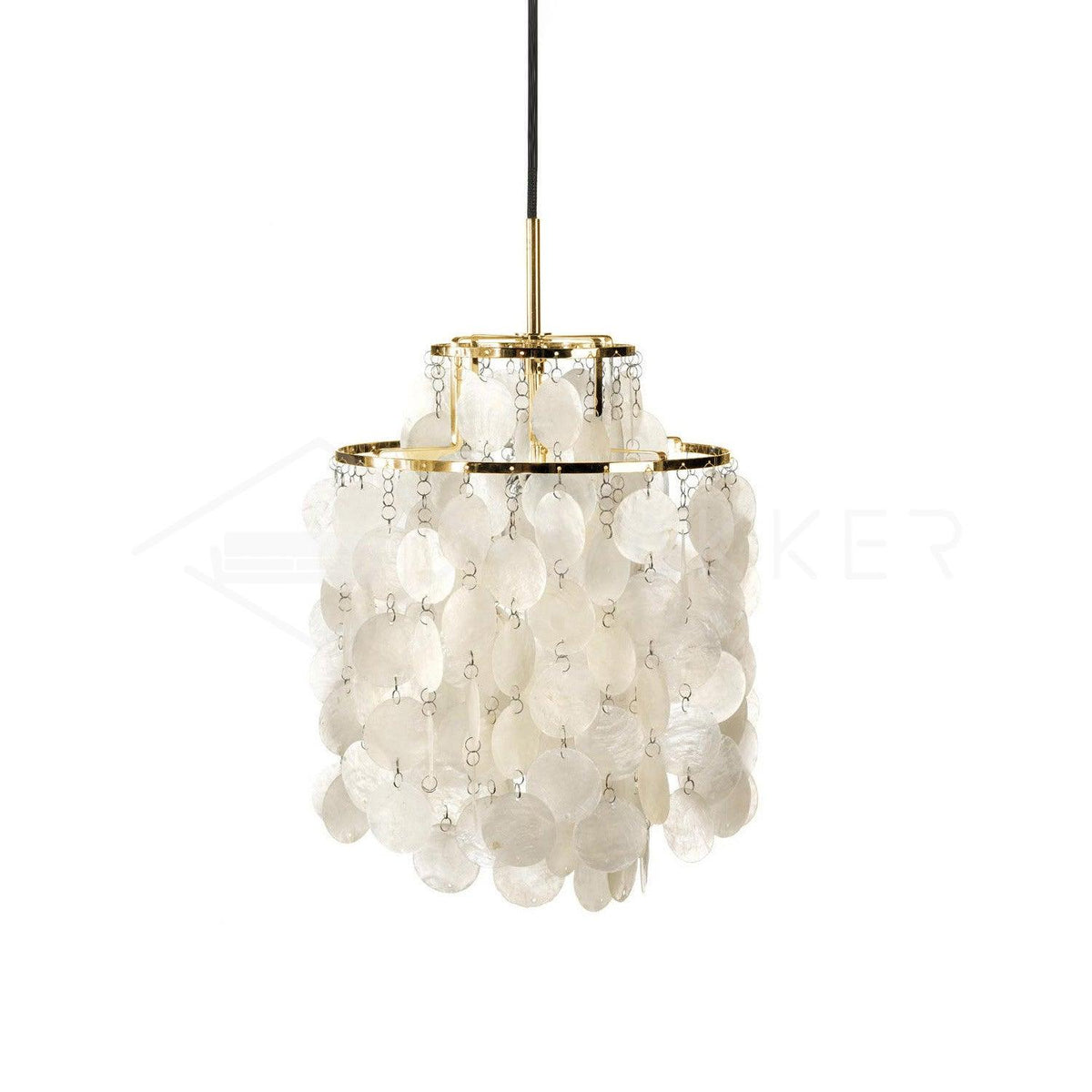 Delene Suspension Lampe Anneau Rond en Coquillage