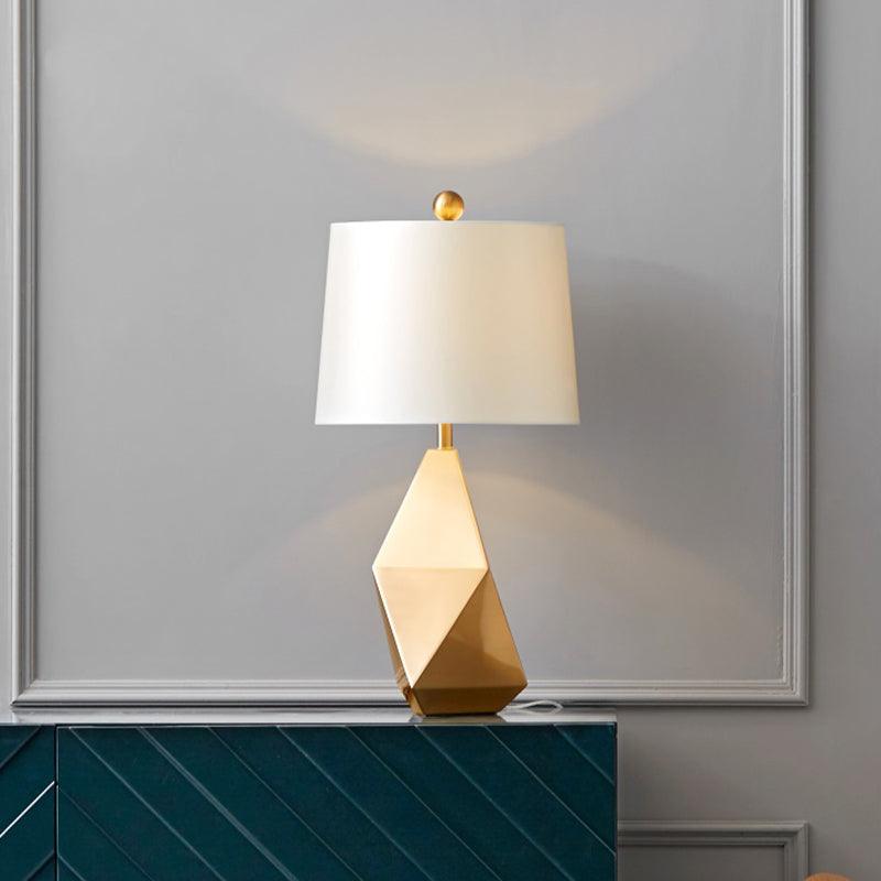 Viviana Lampe de Table en Tissu Facetté Moderne