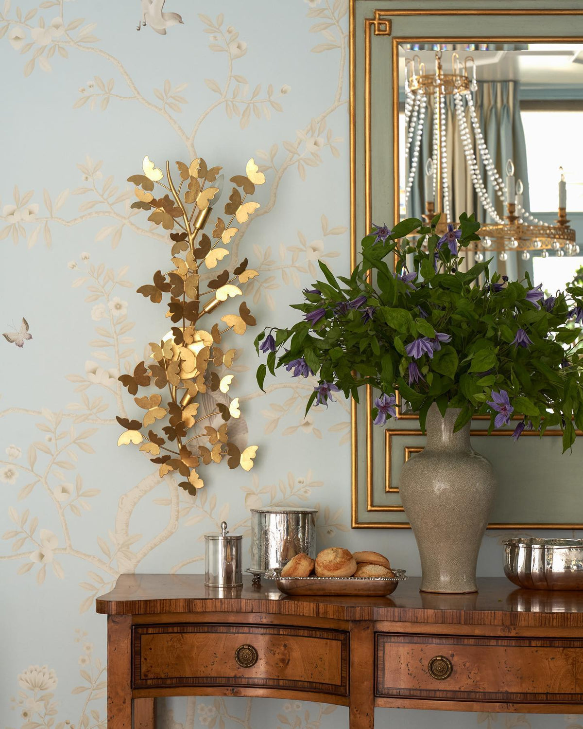 Gina Wall Light Butterfly Branch Gold Decorative-Neutral Decor