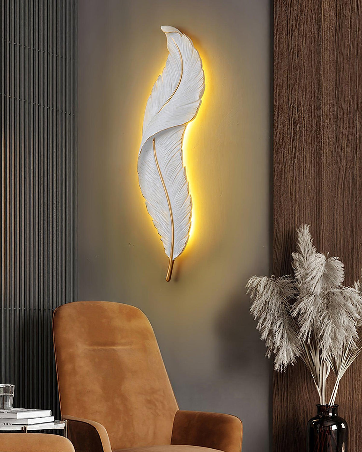 Cumare Applique Murale en Résine Plume Créativité Individuelle