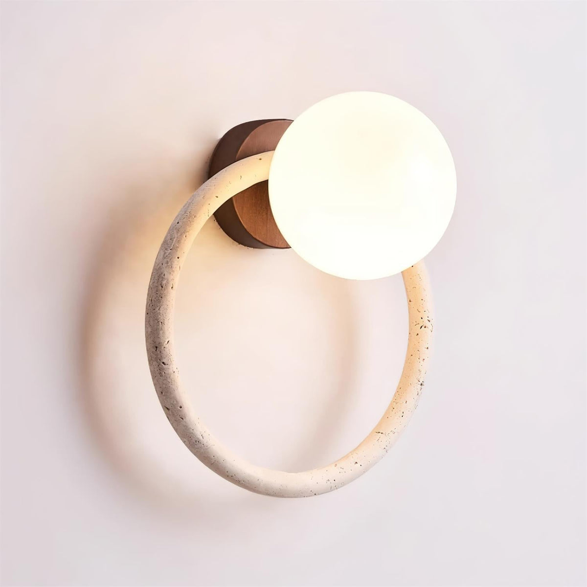 Geylo Travertine Wing Wall Light-Neutral Decor