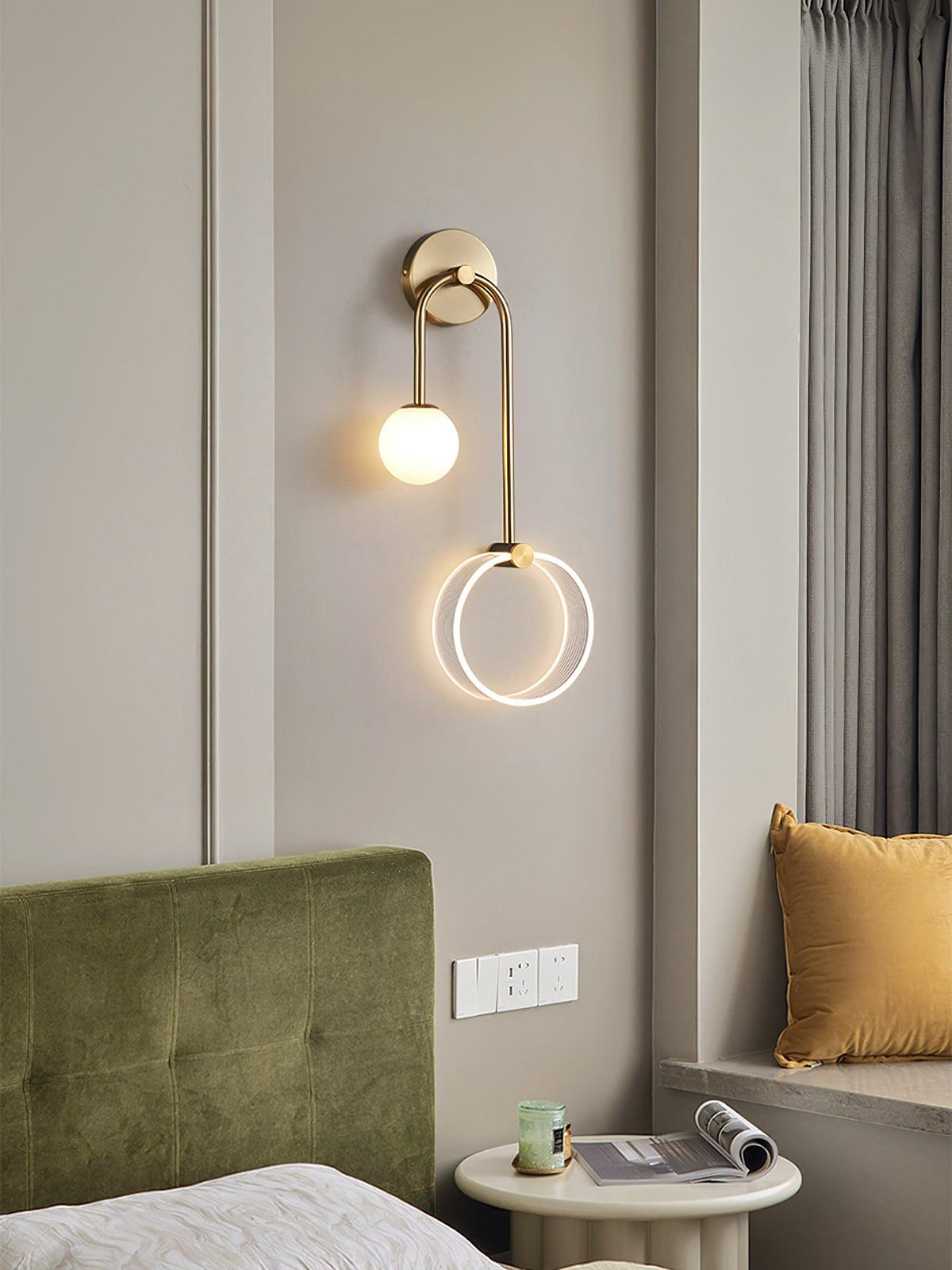 Edruna Applique Murale LED Laiton Minimaliste Moderne