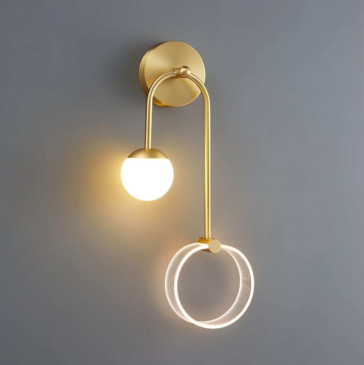 Edruna Applique Murale LED Laiton Minimaliste Moderne