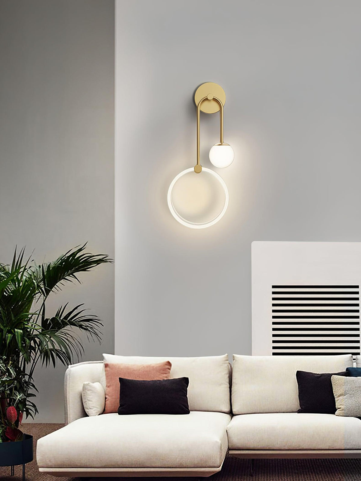 Edruna Applique Murale LED Laiton Minimaliste Moderne