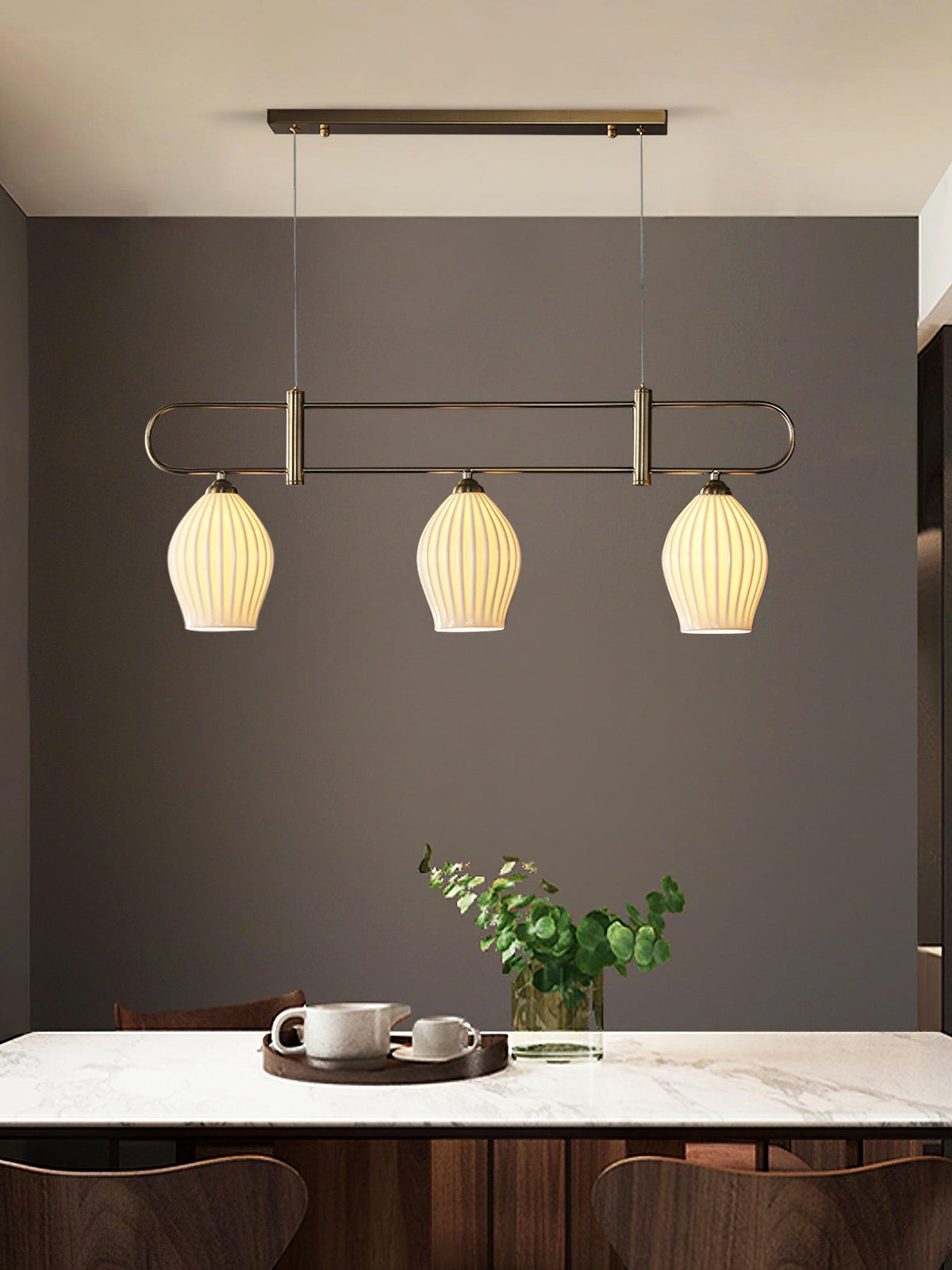 Arlirir Moderne Minimaliste Art Céramique Suspension Lumière