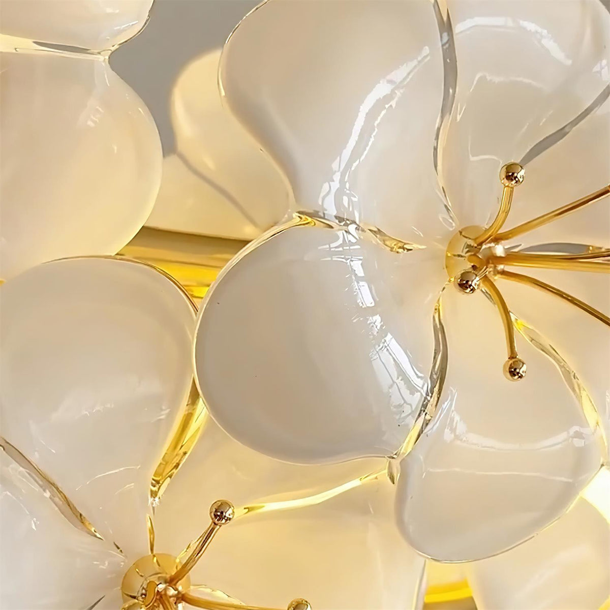 Aurora Flowers Chandelier-Neutral Decor