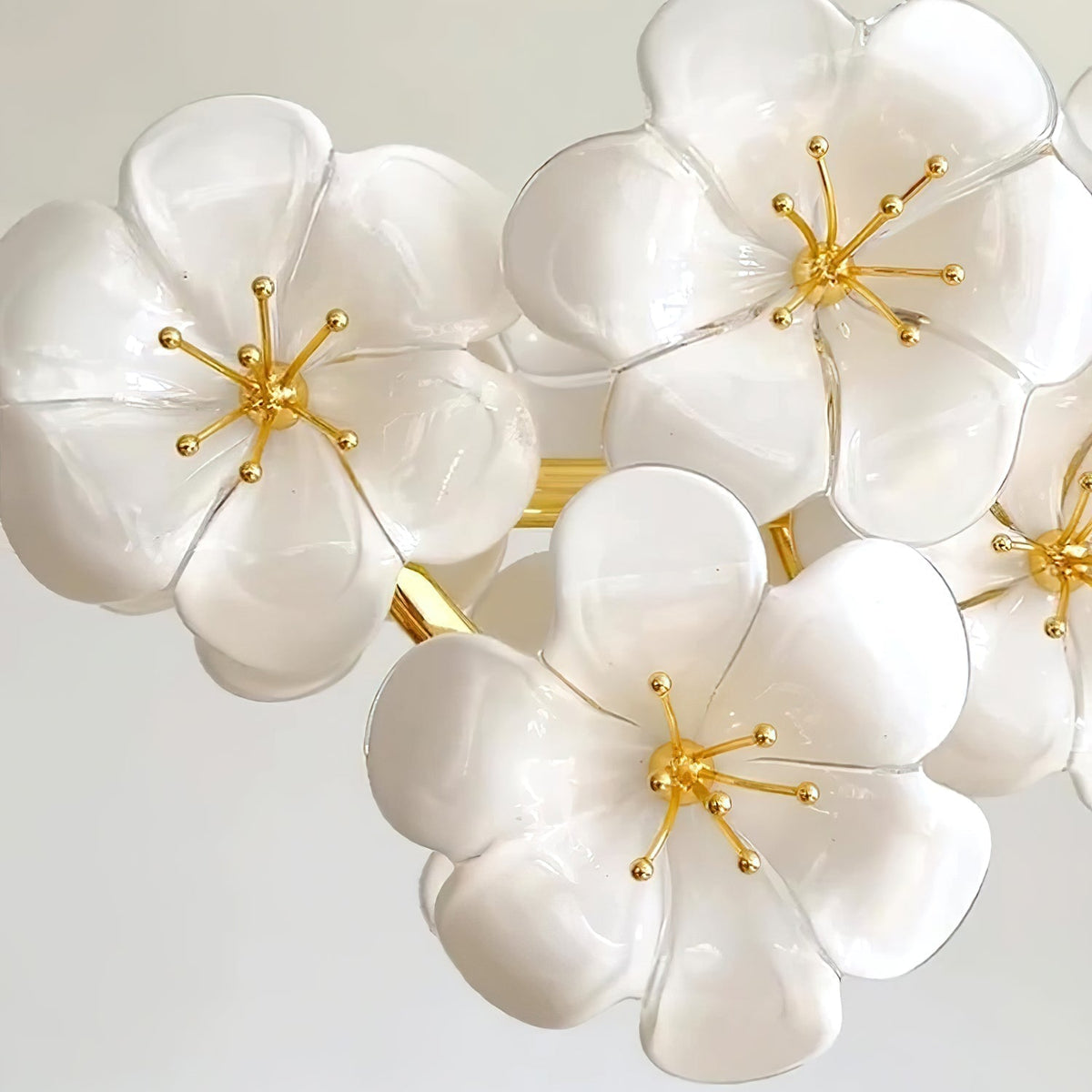 Aurora Flowers Chandelier-Neutral Decor