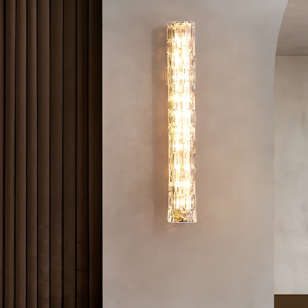 Lumix Lampe Murale en Laiton et Verre Glam