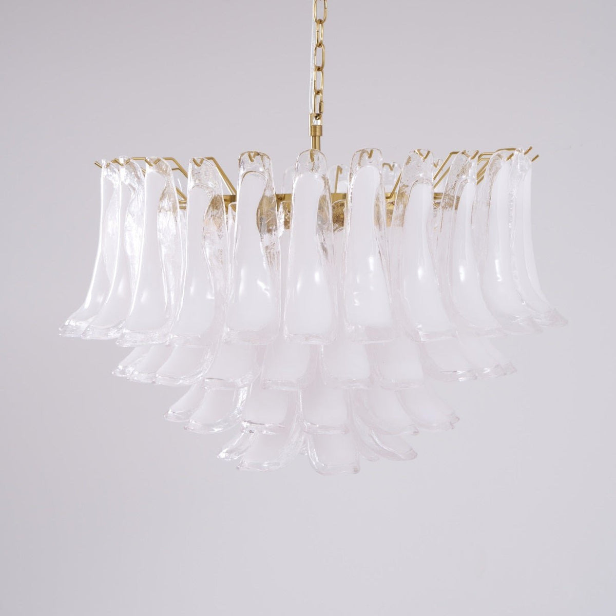 Orleria Lustre Rose Verre Feuille Superposé Florale Glamour