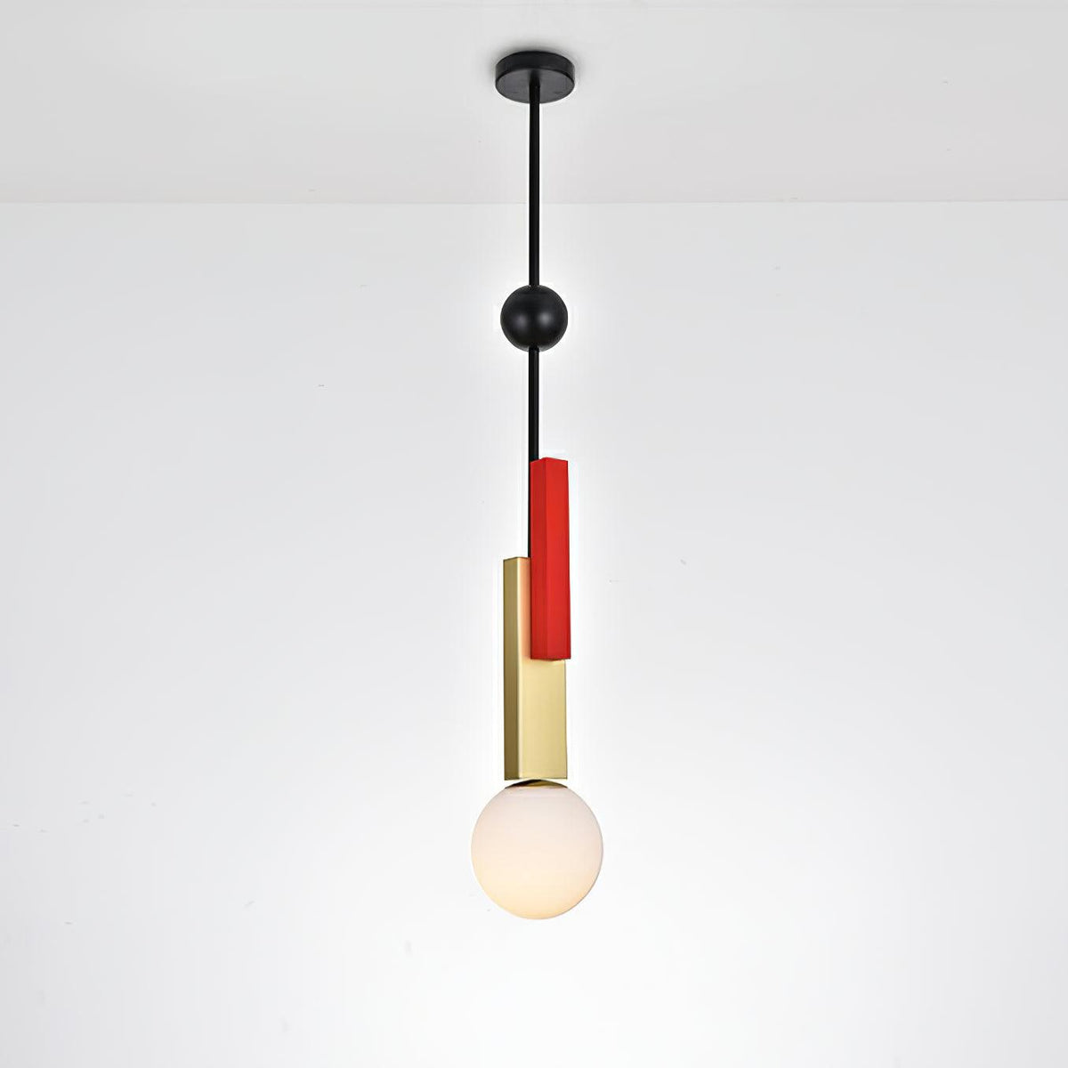 Aurenna Suspension Double Globe Barres Linéaires Géométrique