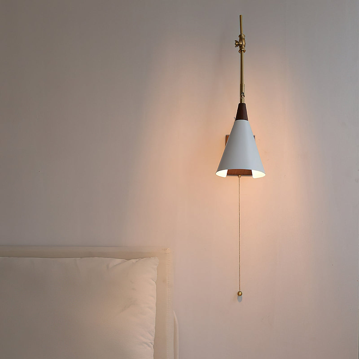 Diagram showing the dimensions of the Fleka Swing Arm Wall Lamp.