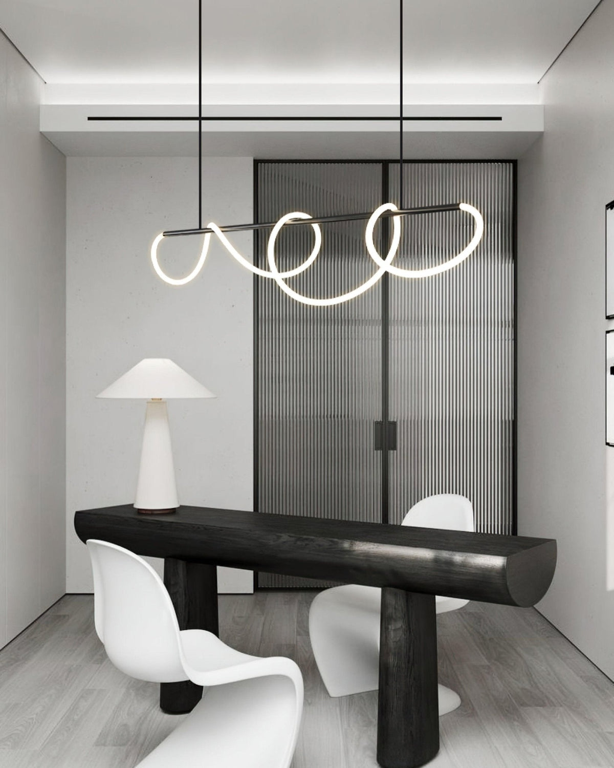 Olvoria Lustre Flexible Silicone Courbe Moderne Élégant