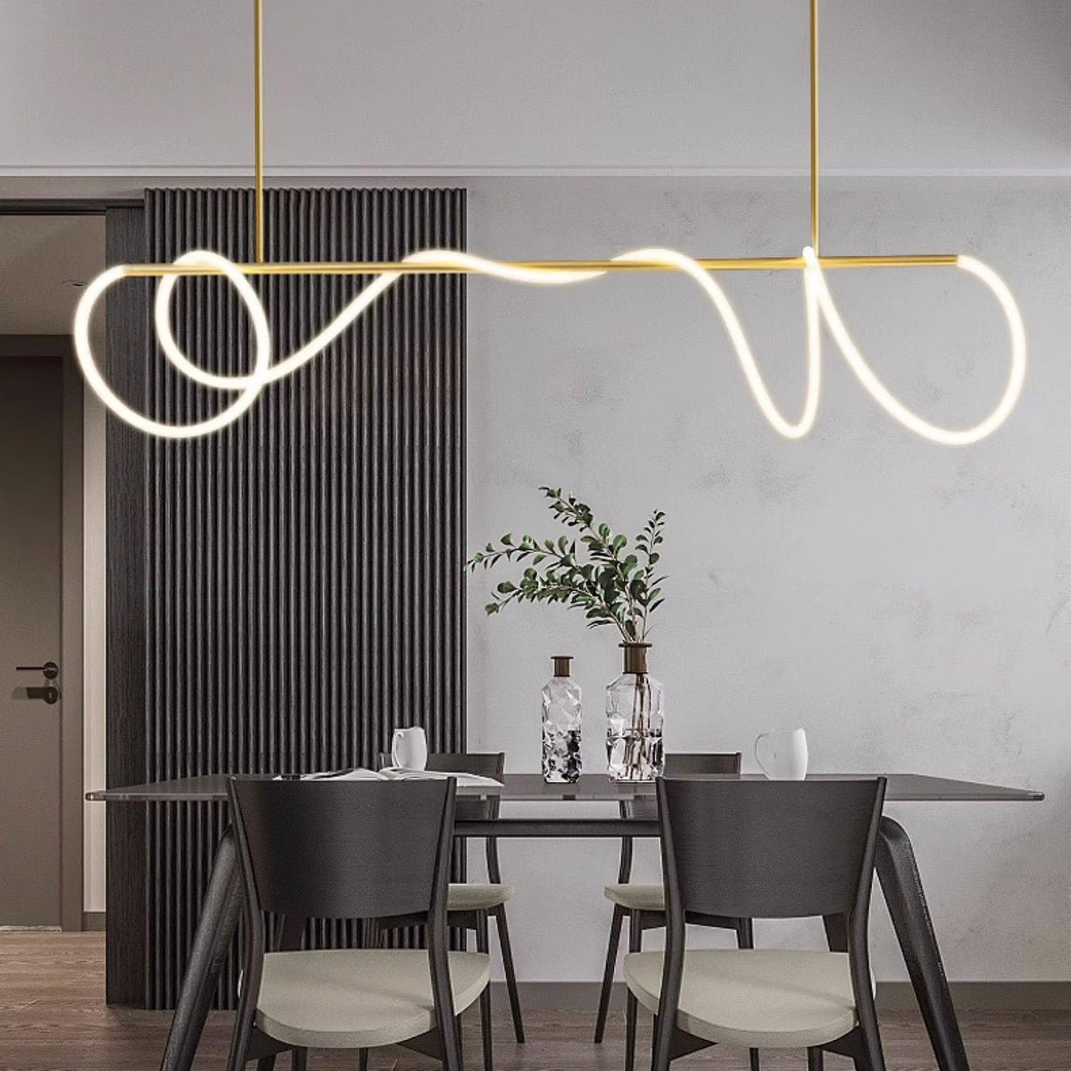 Olvoria Lustre Flexible Silicone Courbe Moderne Élégant