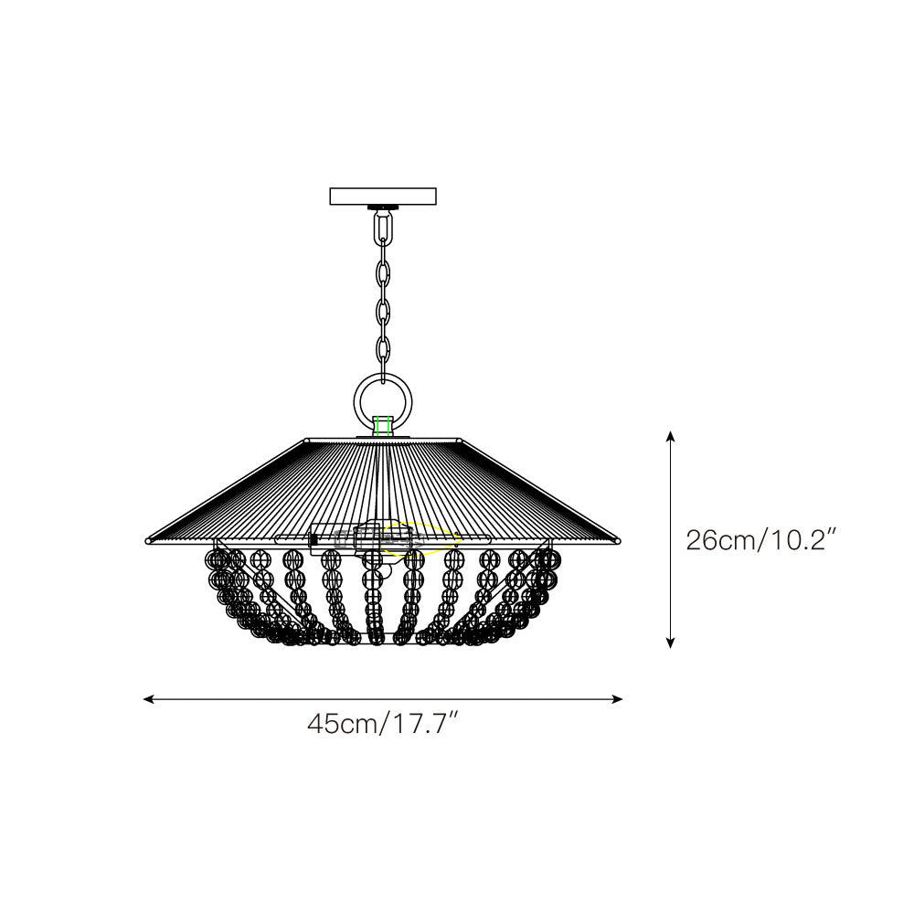 Elmarion Suspension Bois Métal Élégance Naturelle Style Ferme