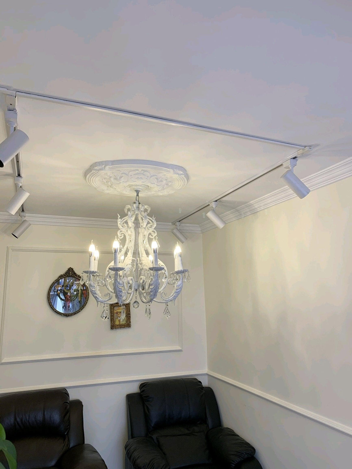Perisse Suspension Lampe Porte-Bougie Perles de Cristal